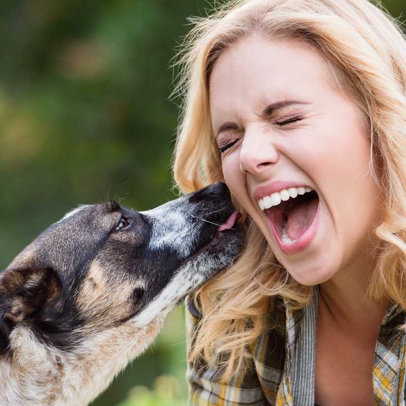 Woman with dog